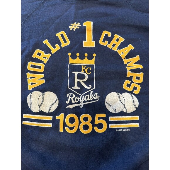 Rare 1985 Kansas City Royals World Champions MLB Sweatshirt XL ARTEX U.S.A. - Picture 3 of 12